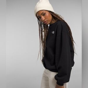 The North Face Womens Evolution Oversized Crewneck Sweatshirt Black M
